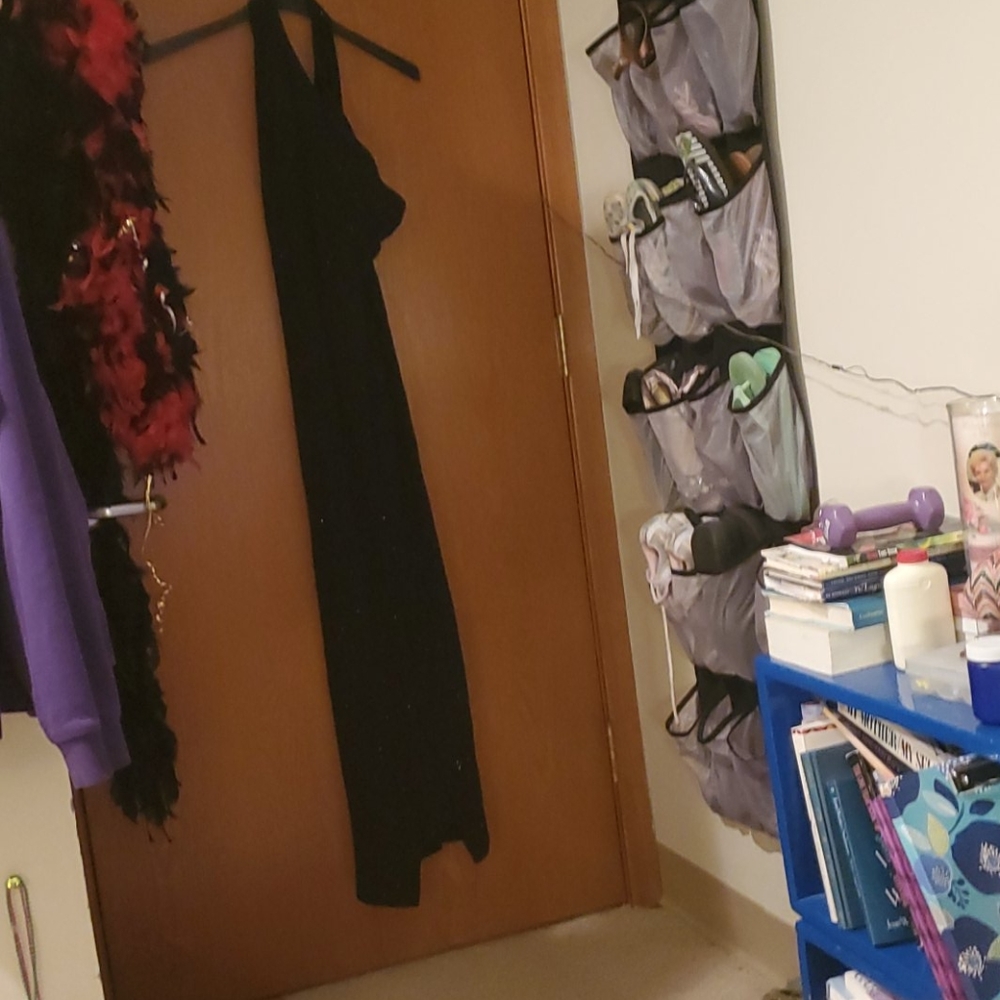 Formal  Long dress. Over one shoulder.
